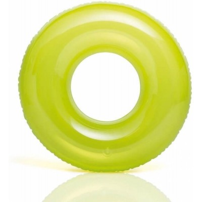 Veľký nafukovací kruh transparent - zelená 76 cm