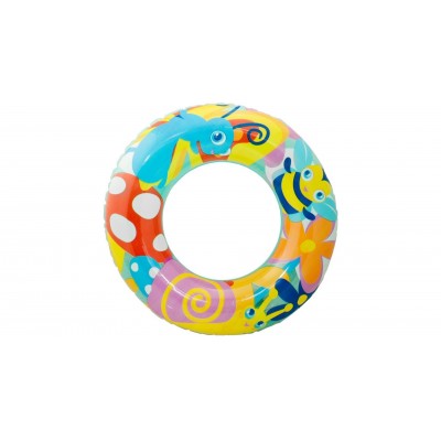Nafukovací kruh Designer HMYZ - modrá 56 cm