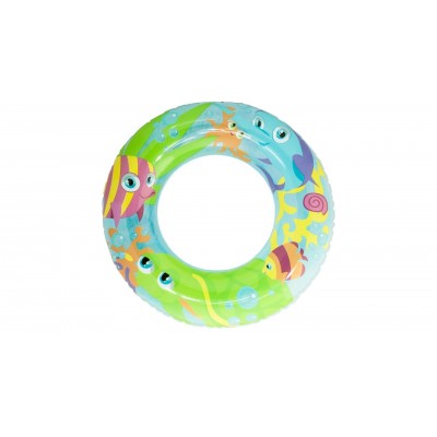 Nafukovací kruh Designer RYBY - zelená 56 cm